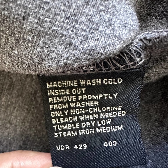 Nautica | Turtle Neck Knitted Sweater | Gray, Blue | Size: Large - Picture 7 of 7